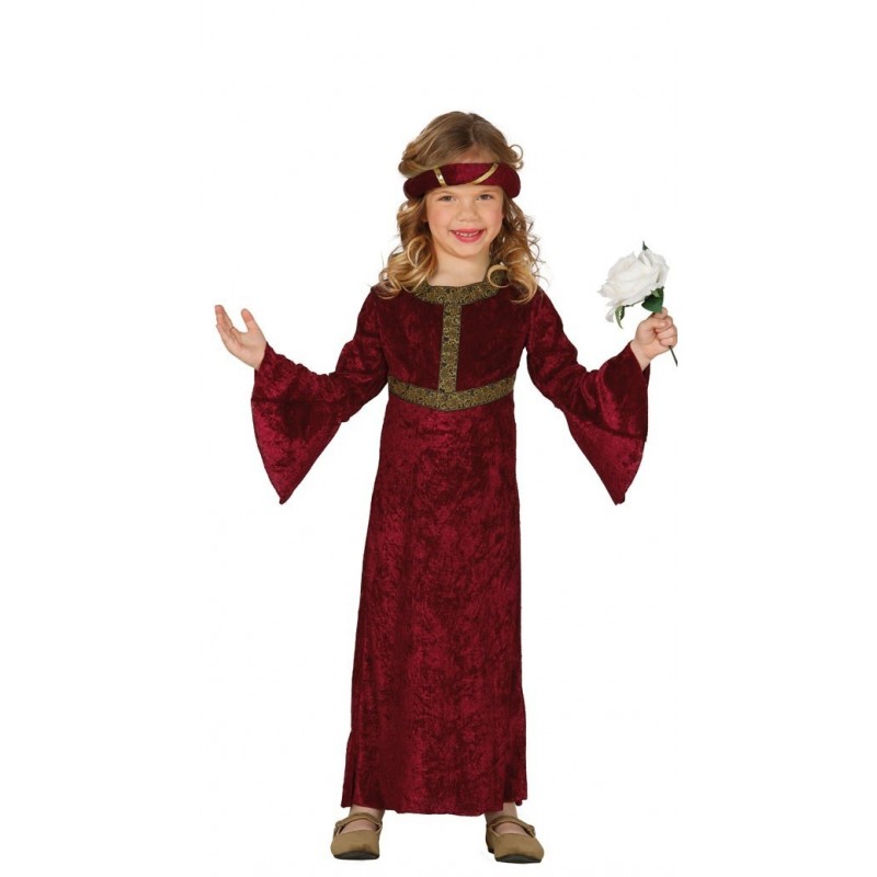 Disfraz dama medieval rojo