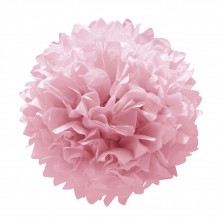 Pompones rosa de papel de seda