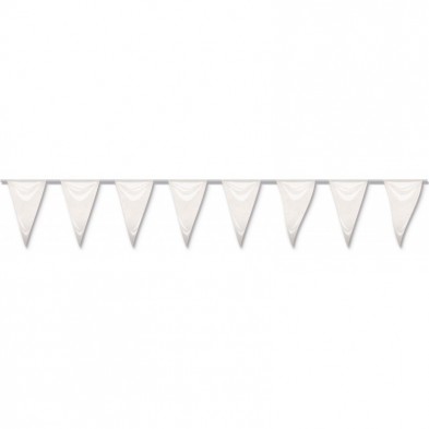 Gallardete plastico blanco