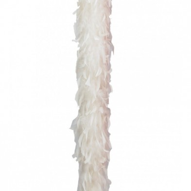 Boa de plumas blancas