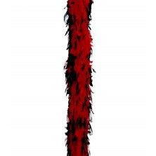 Boa de Plumas roja y negra