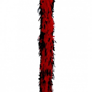 Boa de Plumas roja y negra