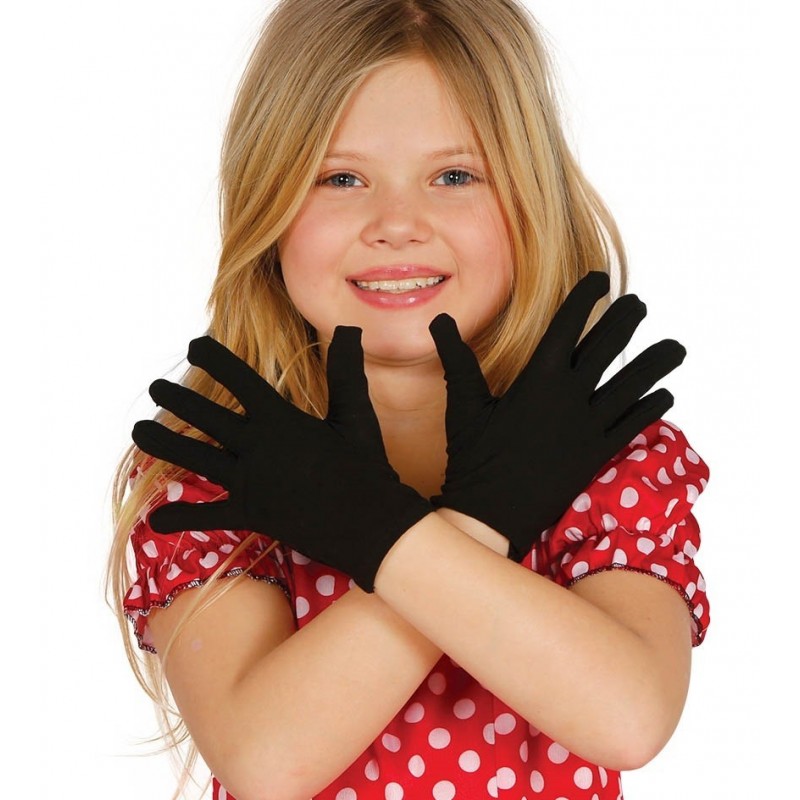 Guantes negros infantiles