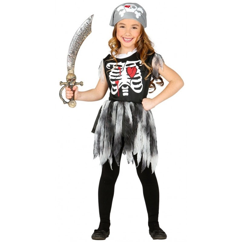 Disfraz de Pirata Zombie para niña