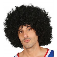 Peluca Rizos Gigante Negra