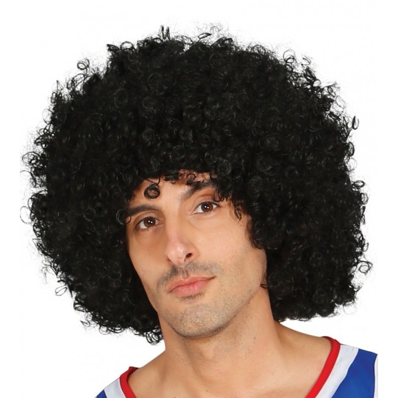 Peluca Rizos Gigante Negra