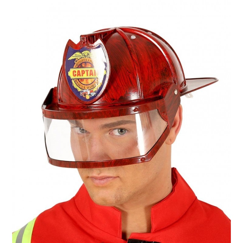 Casco Bombero Plástico Duro