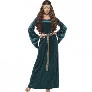 Disfraz de Dama medieval verde