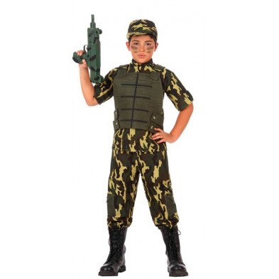 Disfraz Militar de Camuflaje Adulto - Completo con Pantalón, Camisa y Gorra