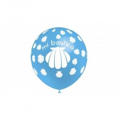 Globo Mi Buatizo azul