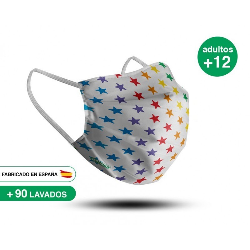 Mascarilla lavable Estrellas