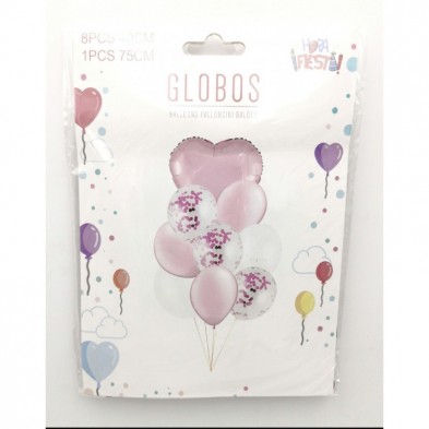 Conjunto de Globos Corazón Rosa Conjunto de Globos Corazón Rosa