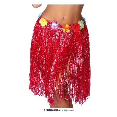 Falda Hawaiana roja