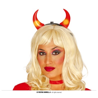 Cuernos de diabla con luz Cuernos de diabla con luz