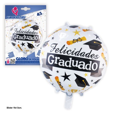 Globo Redondo Felicidades Graduado