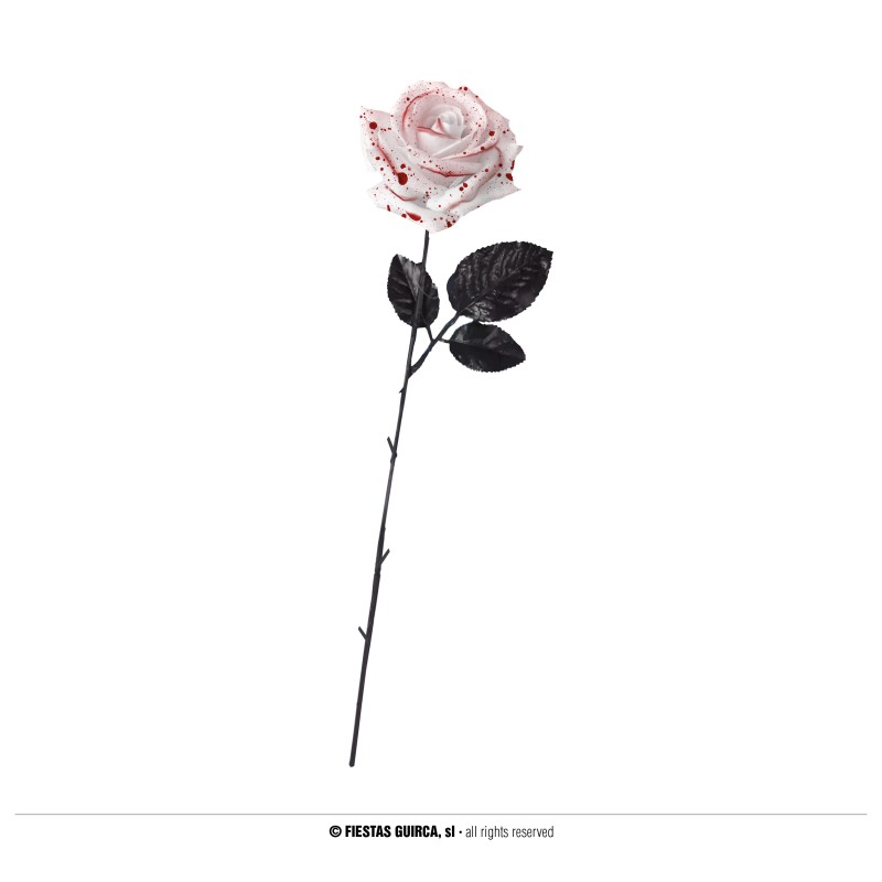 Flor blanca con sangre