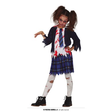 Disfraz de Estudiante Zombie niña
