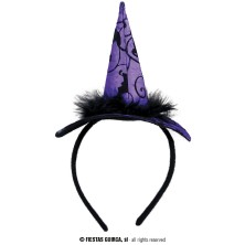 Diadema Mini hat de bruja morado