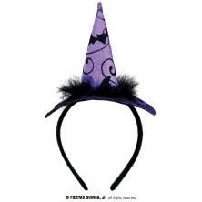 Diadema Mini hat de bruja morado