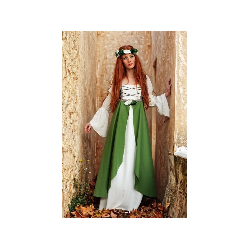 no relacionado Orador Plantación Disfraz de Clarisa Medieval Verde