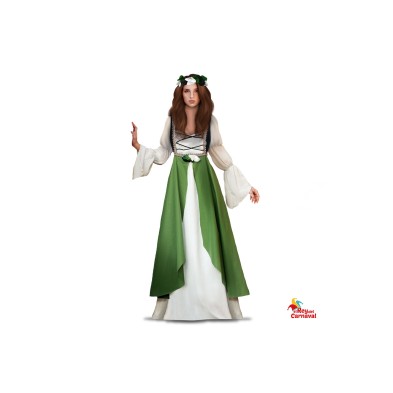 Disfraz de Dama medieval Verde