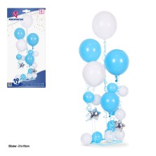 Conjunto de globos azul y blanco