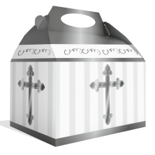 Caja comunión cruz plata