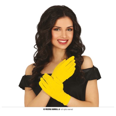 Guantes cortos Amarillo Adulto