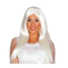 Peluca Larga Blanca