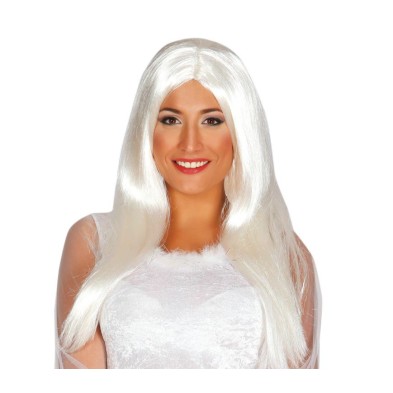 Peluca Larga Blanca