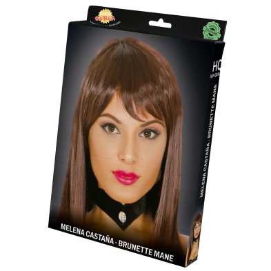 Peluca melenas castaña