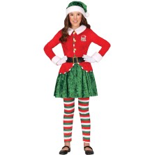 Disfraz de Ayudante de Santa niña