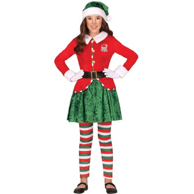 Disfraz de Ayudante de Santa niña