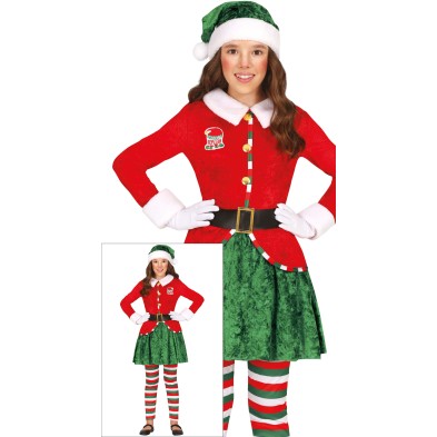 Disfraz de Ayudante de Santa niña