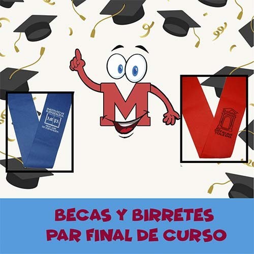 Birretes para graduación de final de curso. Becas para graduación de Final de curso